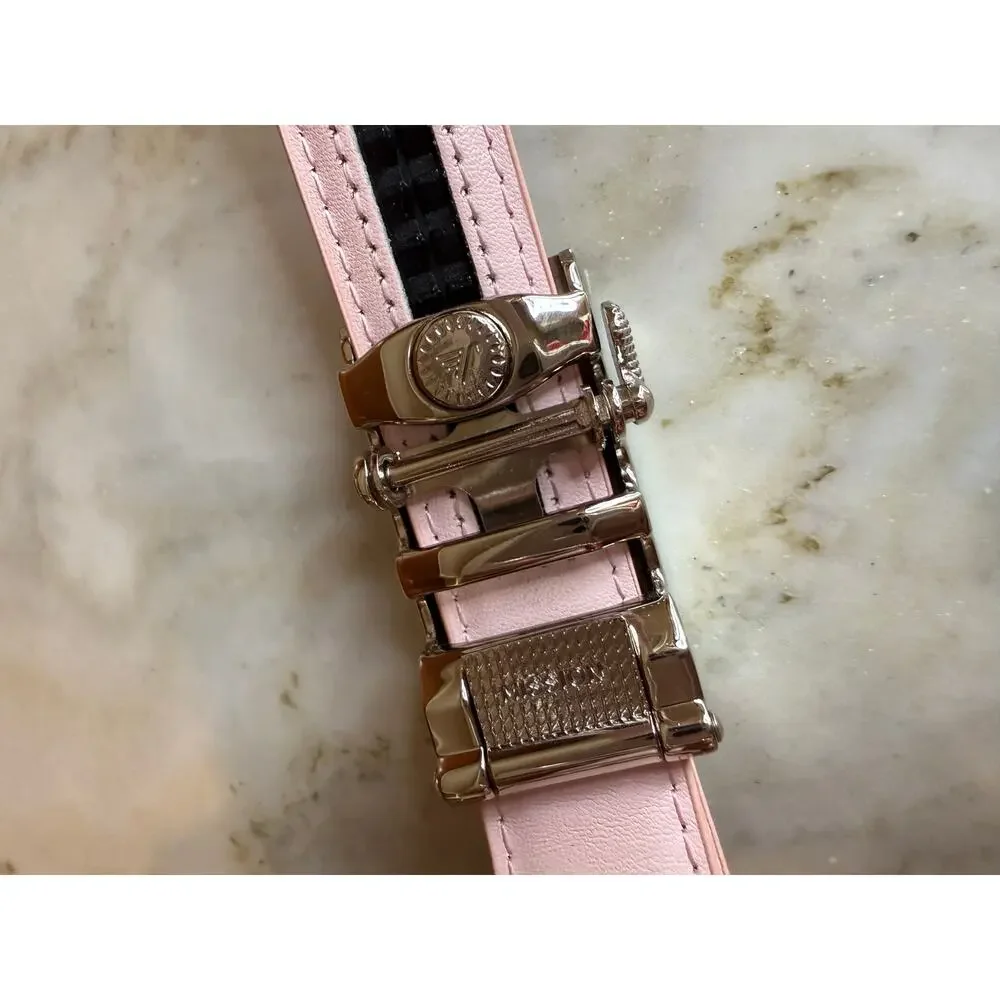 Mission Belt Kids Adjustable Leather Belt Girls Pink